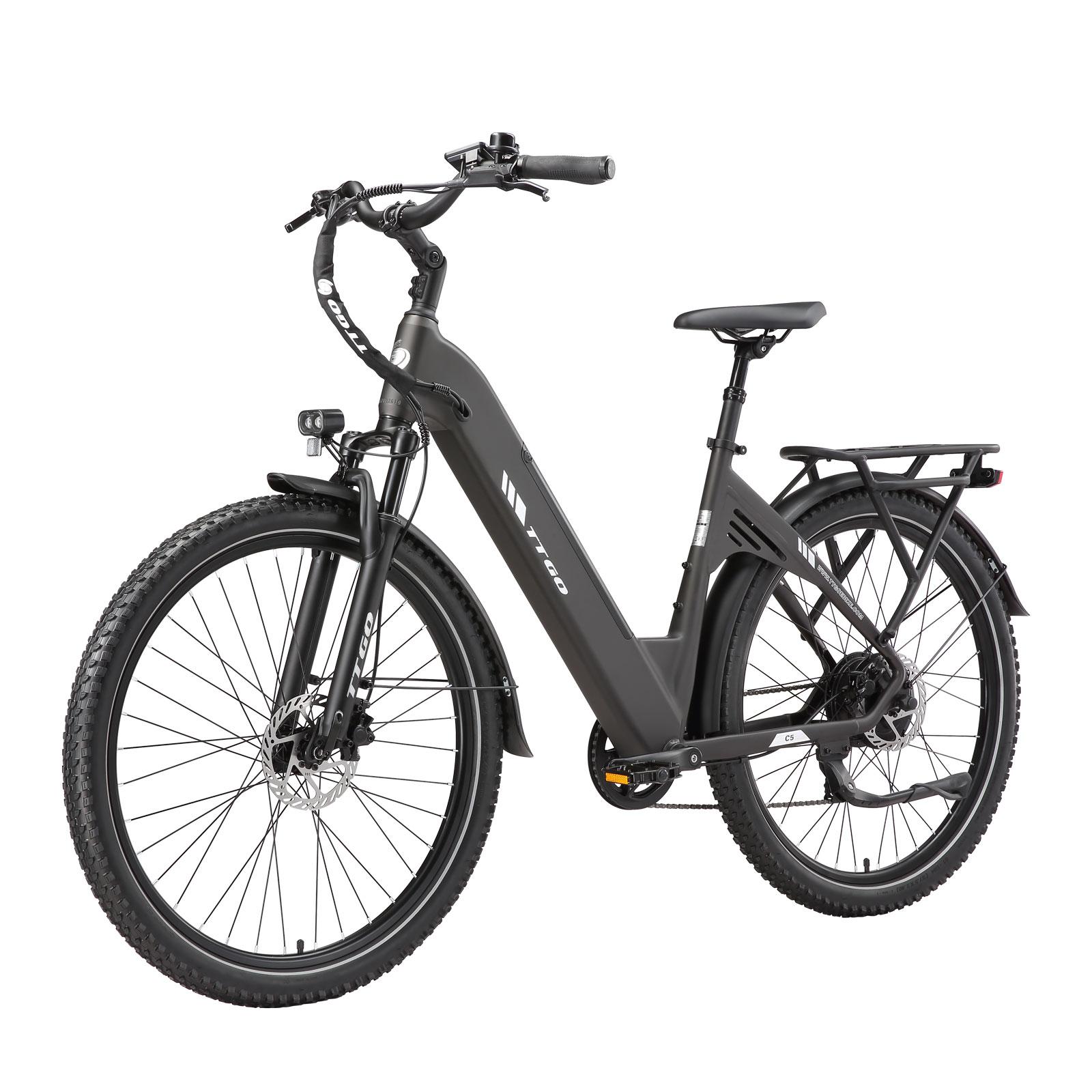 TTGO C5 Pedelec für Erwachsene, 250W Motor, 48V 13,5Ah Akku, 27,5 Zoll Reifen, Elektrofahrrad für Stadt- und Arbeitswegpendeln