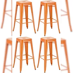CLP 4er Set Barhocker Joshua orange
