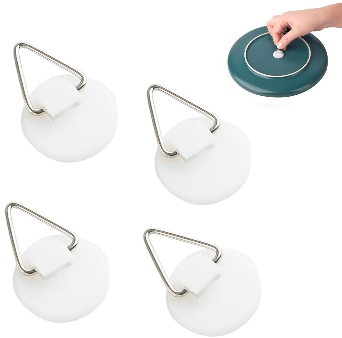 Dailygoods Afbeeldinghangers 30 stuks - Zelfklevende Kunststof Wandhaken - Diameter: 22 mm