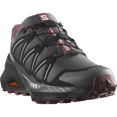 Trailrunningschuh SALOMON "SPEEDCROSS PEAK W", Damen, Gr. 39, Textil, schwarz (asphalt, schwarz, nocturne), Synthetik, Textil, Schuhe, für mehr Grip