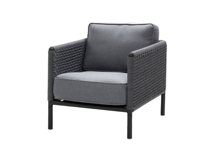 Cane-line Fauteuil lounge Encore Cane-Line airtouch lava grey/dark grey, incl. coussins