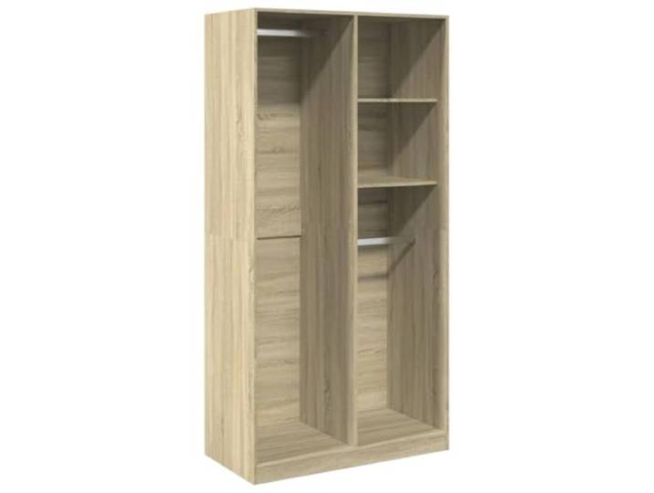 4-Fach Schrank, Dab Sonoma, 100x50x200 cm, Holzwerkstoff Stabile Konstruktion, feuchtigkeitsbeständig, modernes Design, für den Flur, mit Trennwänden
