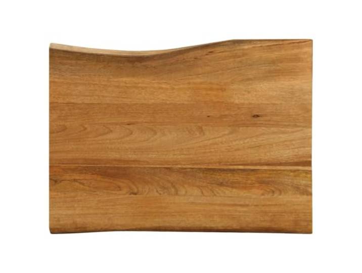 POUFGDR Tischplatte, 70 x 60 x 3,8 cm, Massivholz, Mangoholz Rustikaler lebender Rand, leicht zu reinigende Oberfläche, multifunktionale Ersatzplatte