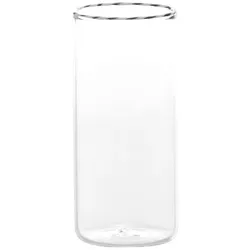 Zafferano Intrecci 6er-Set Highballgläser aus mundgeblasenem Borosilikatglas, elegantes Schwarz-Weiß-Design für Longdrinks und Cocktails, hohe Glasbeständigkeit