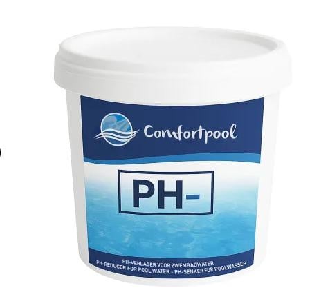 Comfortpool pH-min poeder 1 kg voor het verlagen van de pH-waarde in uw zwembadwater