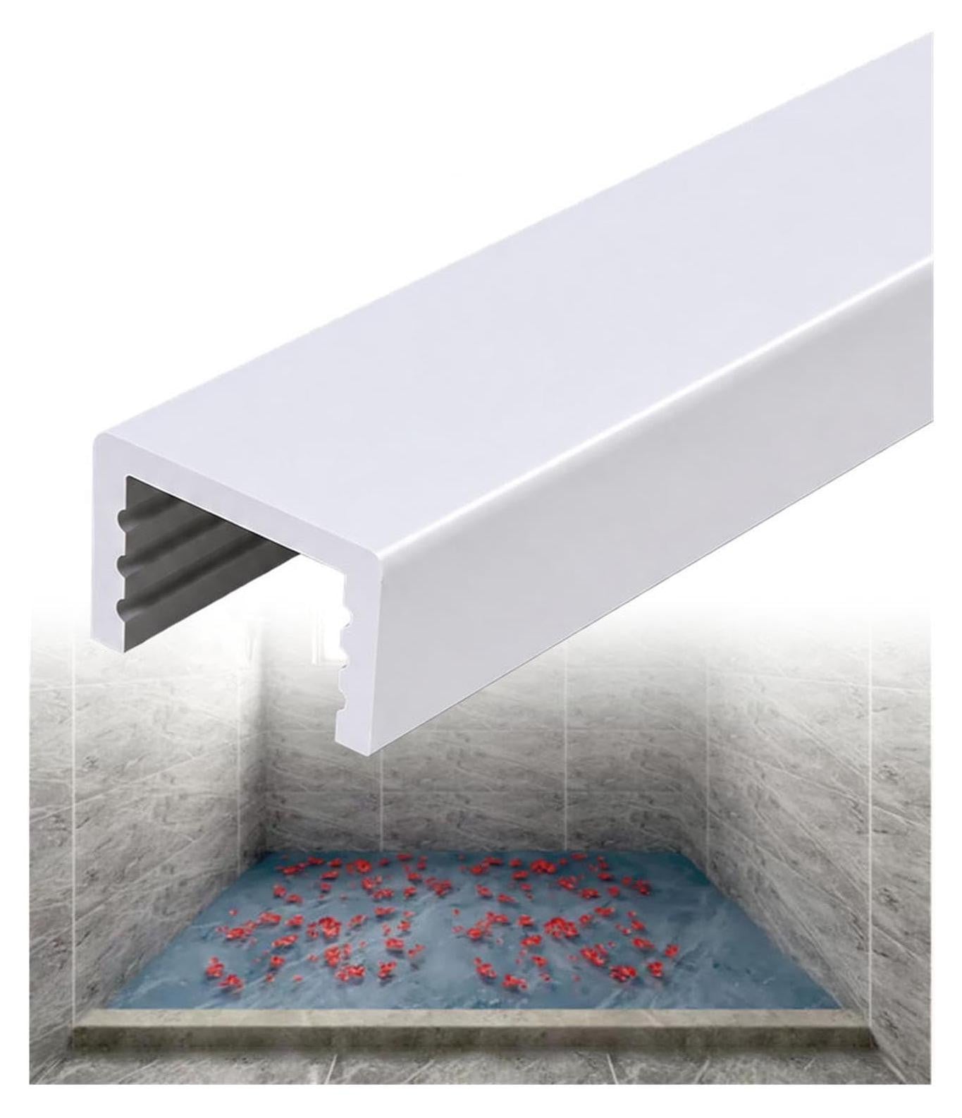 Merkloze PVC Waterkering Drempelstrip voor Douche en Badkamer - Melk