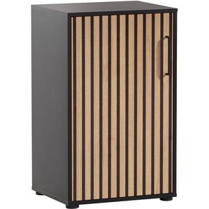 Möbelpartner Aktenschrank Hank, aus Holz, 51 x 83,6 x 41cm (B/H/T), eiche / schwarz