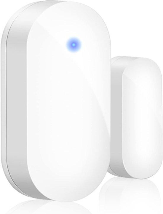 Bitiwend Draadloze Deur en Raam Sensor Alarm Melder voor Inbraakpreventie - Wit - 1 cm