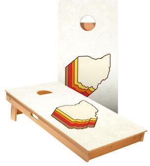 Skip's Garage Retro Ohio Cornhole Boards