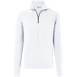 Langarm-Zip-Shirt MIKRALINAR® ECO "535" - L - Weiß