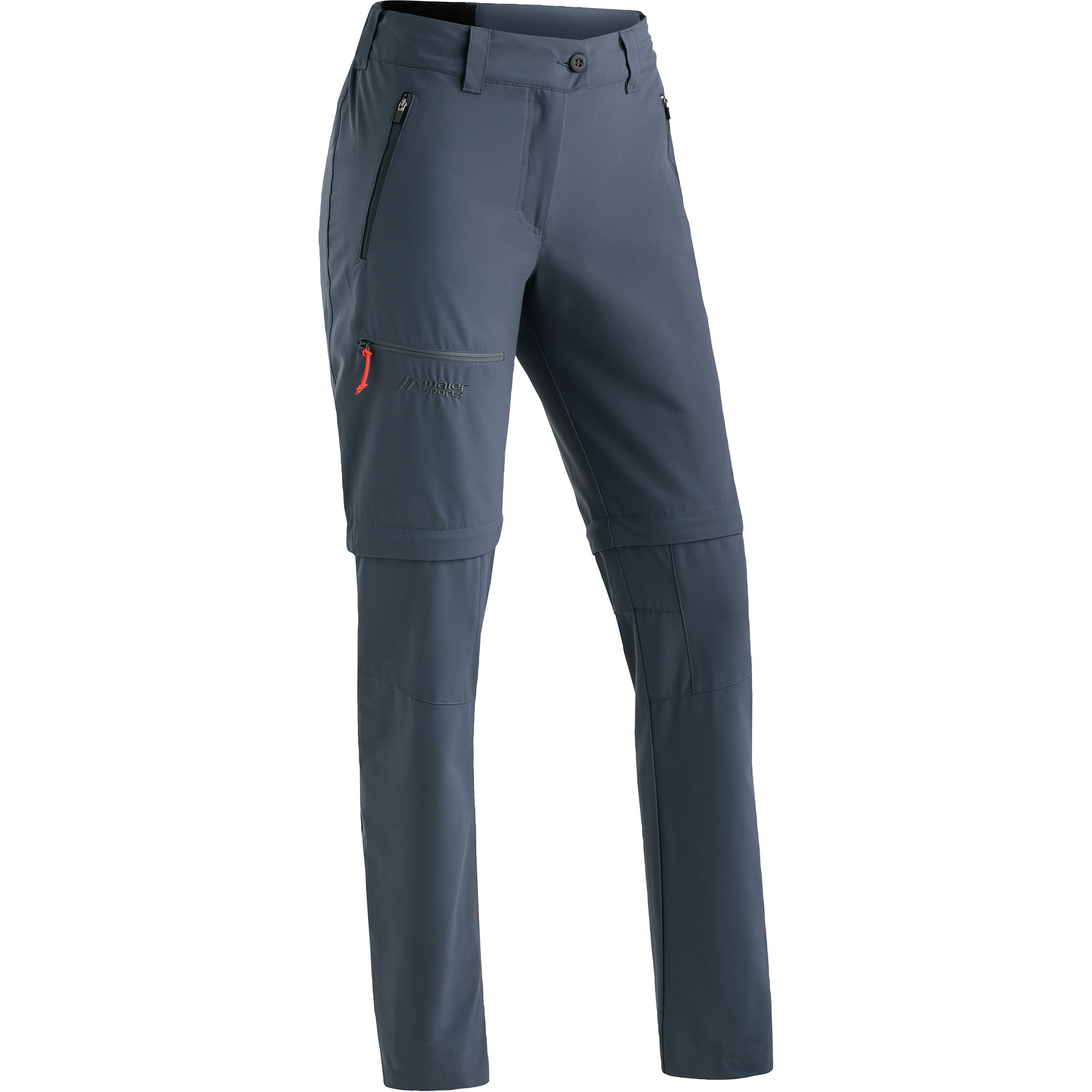 Maier Sports Nata Zip Loop Zip Off Hose Damen Zip-Hosen blau Größe XS Camping Wasserabweisend