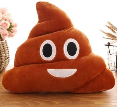 Uplifted Goods Cartoon Poop Plush Cushion Funny Expression Cushion 20cm