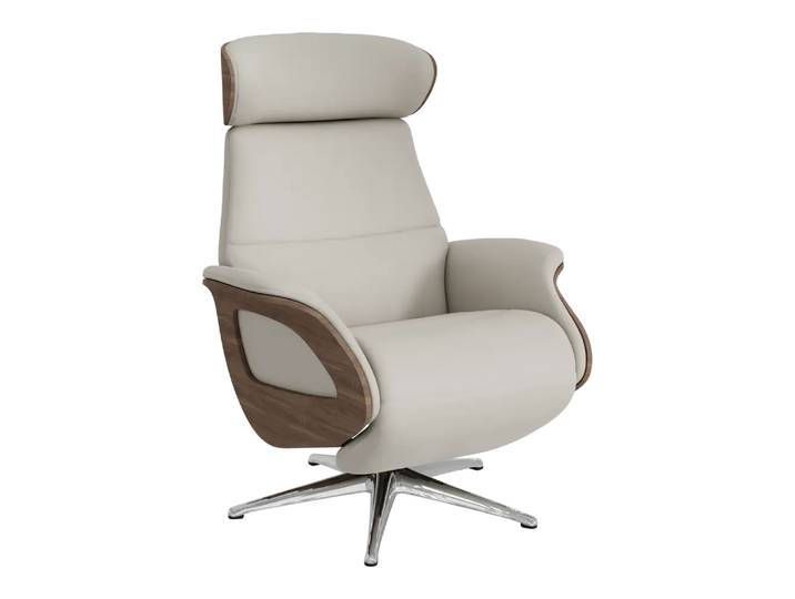 Sessel Fashion Clement, Flexlux, savoy off white, Leder