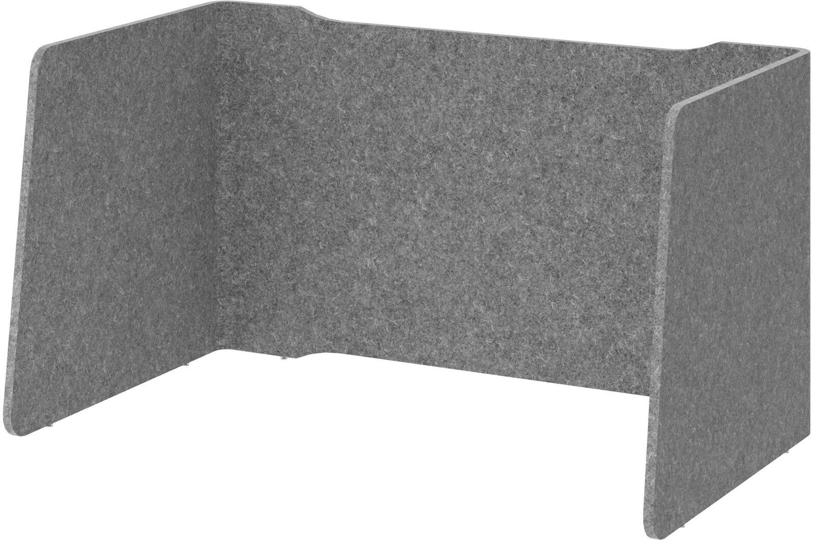 HAMMERBACHER Akustik-Tischtrennwand, grau 114 x 60,5 cm VARE6012/5