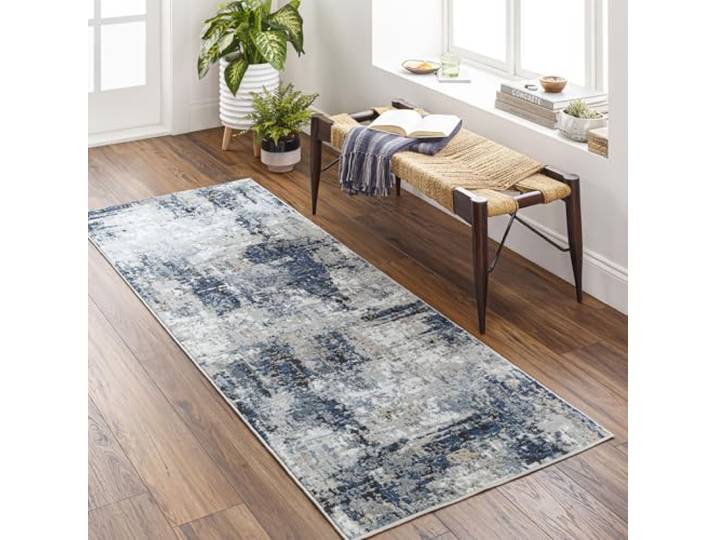 Livabliss Paris Teppich 80x220 cm – Blau, Grau, Beige