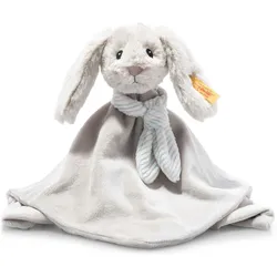 Steiff, Schmusetuch, Hoppie Hase Schmusetuch hellgrau 26cm (26 x 22 cm)