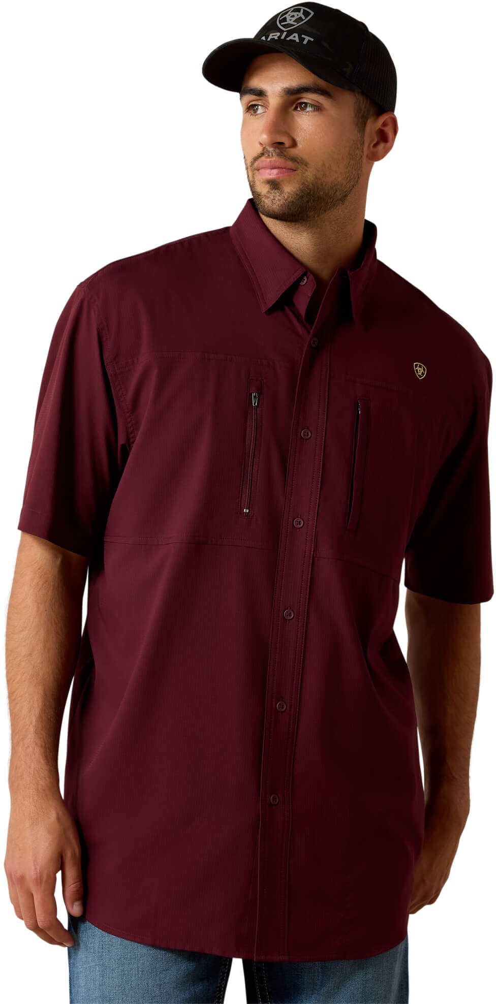 Men's VentTEK Classic Fit Shirt in Malbec, Size: Small by Ariat