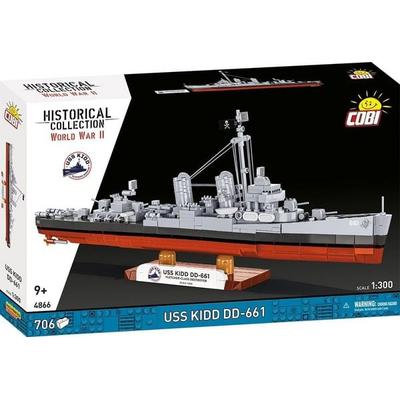 COBI Historical Collection 4866 - USS KIDD DD-661, WWII, Bausatz 1:300, 706 Klemmbausteine