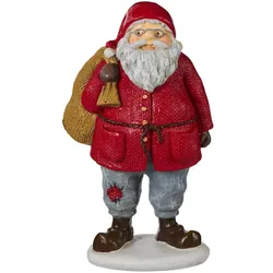 IB Laursen Ribenisserne Wichtel Figur Weihnachtsmann, Rot - 7,8 x 5,5 x 13,7 cm