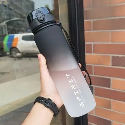 Quick Pick Pro Portable Sports Water Bottle Leak Proof BPA Free Gym & Travel Drinking Bottle black White 500ml