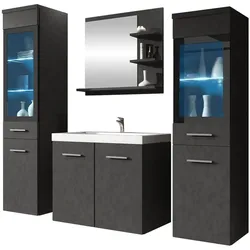 BADMÖBEL-SET Madrit I mit RGB LED Beleuchtung