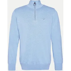 Baumwollpullover mit Reißverschluss Blau XL