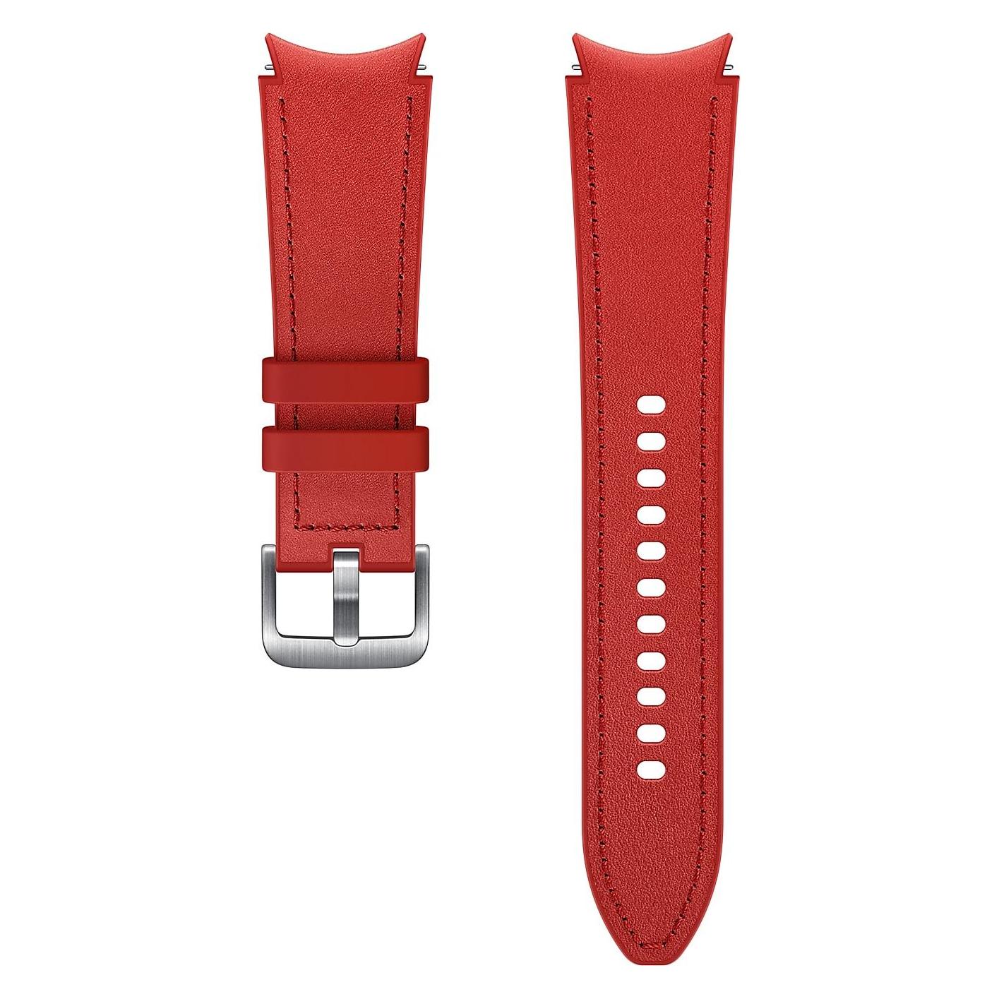 Samsung Hybrid Leather Band 20mm M/L Red (20 mm, Leder) (ET-SHR89LREGEU)