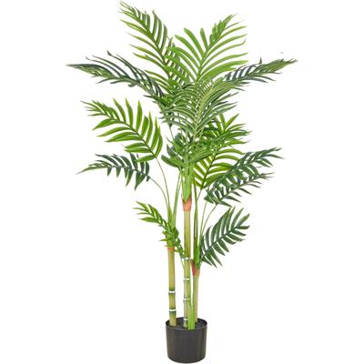Kunstpalme CREATIV GREEN "Bambuspalme", grün, H:120cm, Obermaterial: 100% Kunststoff, Kunstpflanzen, mit naturgetreuen Palmwedeln