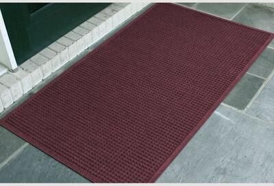 Bungalow Dba Matterly Squares Estates Doormat 60 x 36, 60 x 36, Burgundy