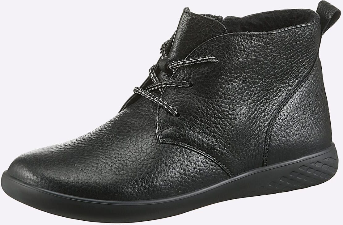 Stiefelette WALDLÄUFER, Damen, Gr. 5,5, schwarz, Glattleder, Rindsleder, Basic, Schuhe Stiefelette schwarz 5,5