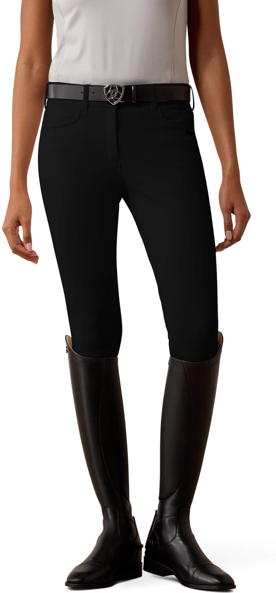 Women's Compel Knee Patch Breeches in Black, Size: 24 Long by Ariat