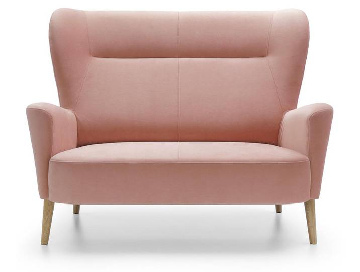 Sofa RYZE Modisches Sofa für Wohnzimmer, Bequem Wohnzimmersofa, Couch, Soffa, Velours-Stoff – Rosa MONOLITH 63