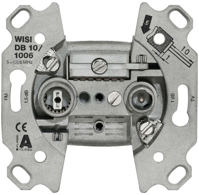 Wisi TER/BK, prise dérivation, 1,5 dB 5...1006 MHz DB10 1006 (1906805)