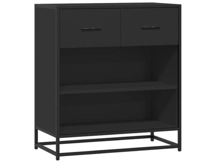 Kaorsrow Sideboard Schwarz 68x35x76 cm Kommode Anrichte Flurschrank Industrieller Beistellschrank mit stabilen Metallbeinen und viel Stauraum für Wohnzimmer, Flur und Schlafzimmer.