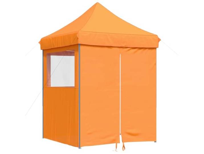 vidaXL Partytent inklapbaar pop-up met 4 zijwanden oranje