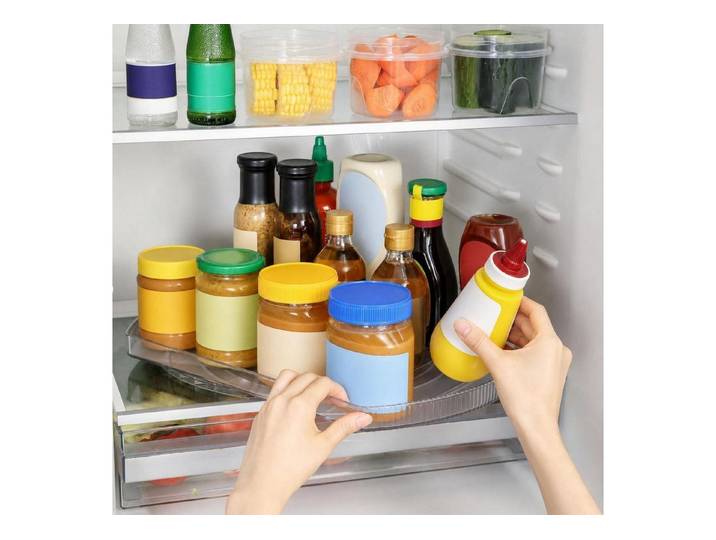 LuxusKollektion Drehteller Kühlschrank Organizer Drehteller Rechteckig 2er Set, (2-St)