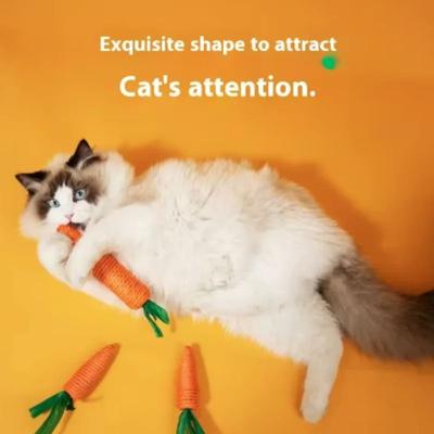 Uplift Essentials Interactive Carrot Cotton Rope Teething Toy For Healthy Play & Dental Care l