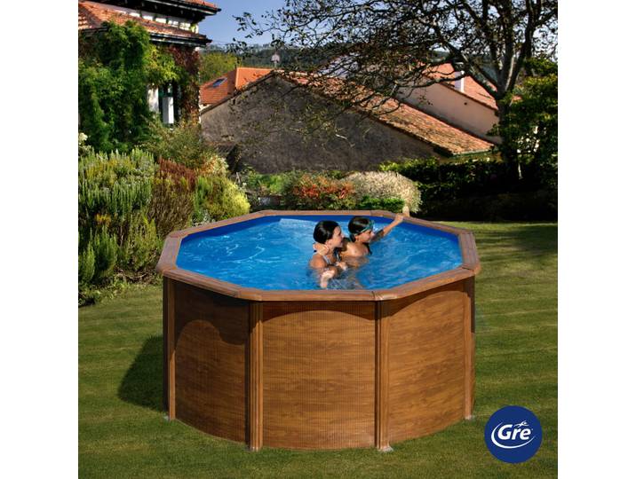 Gre Pool GRE Pacific Kit240W 2023, Braun, Metall, 240x120x240 cm, Freizeit & Co, Pools & Wasserspaß