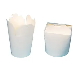 500 Nudelboxen Pastaboxen weiß 16oz ca.500ml rund Papier+PE