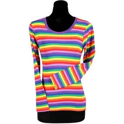 Thetru Damen Ringelshirt langarm bunt – alltagstauglich (XXL)