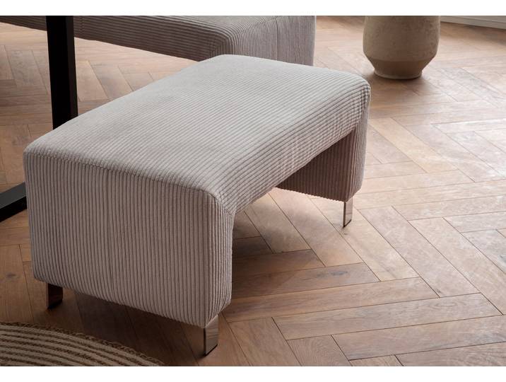 Polsterhocker EXXPO - SOFA FASHION Intenso, Hocker, modern , braun (cappuccino), B:100cm H:50cm T:53cm, NaturLeder;Strukturstoff (Zusammensetzung: Polyester 100%);Luxus-Microfaser (Zusammensetzung: Aufgeflockte 100% Polyester Schicht mit Prägung);Cord (Zusammensetzung: Polyester 100%), Hocker, Polsterhocker, hohe Bodenfreiheit, frei im Raum stellbar, hoher Sitzkomfort