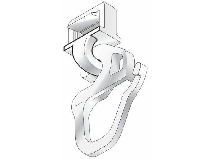 Klick-Gleiter HINNO hinno-clic HC71 Gr. 1, weiss (weiß), B:0,55cm H:1cm L:2,09cm, Kunststoff, Gardinenbefestigungen, Klick-Gleiter, HINNO Clic-Gleiter