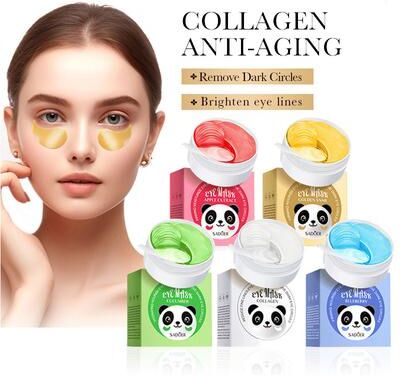 Beloved Skins Crystal Collagen Eye Mask, Anti Dark Circles, Moisturizing, Anti Aging, Anti Wrinkles, Eye Patches Gel Masks gold Snail