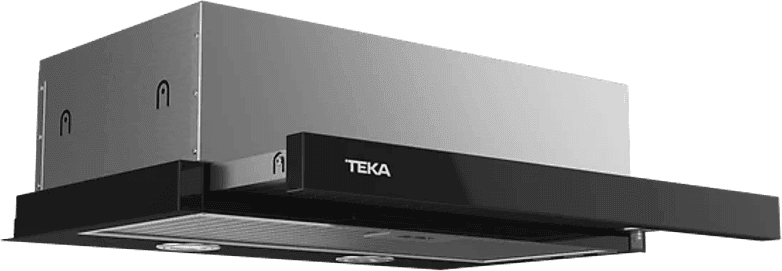 REACONDICIONADO Seminuevo Muy bueno Campana extraíble - Teka CNL 6415, 385m³/h, 2 velocidades + intensiva, negro