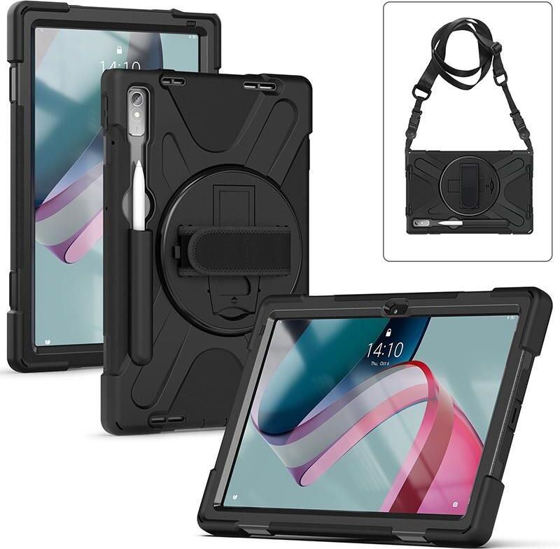 eSTUFF AUSTIN Defender Case for Lenovo Tab P11 Pro (2nd Gen) 2022 11.2" TB132FU - Black (ES681907-BULK)