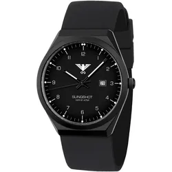 KHS SLIBS.SB Herren-Armbanduhr Slingshot Quarz Schwarz