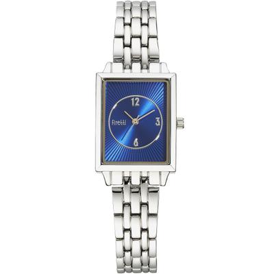 Quarzuhr FIRETTI "Pure Square", blau (silberfarben, blau), Armbanduhren, Damen, Quarzuhr, Armbanduhr, Damenuhr, analog