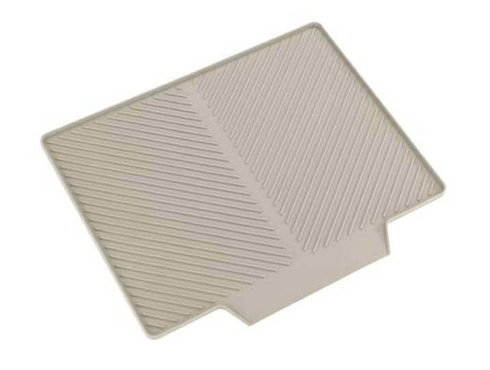 WENKO Spülen Mod. Nelia Abtropfmatte spülmaschinengeeignete Küchenhelfer Geschirrabtropfmatte mit Rillenstruktur aus Kunststoff 34 x 3 x 40 cm beige