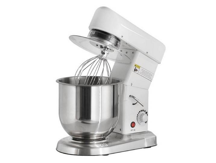 GastroHero Küchenmaschine Planetenrührwerk 7 Liter – stufenlos regelbar - Teigknetmaschine, 500 W, 7 l Schüssel, Überhitzungsschutz, Schutzgitter, 3 Geschwindigkeitsstufen