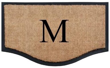 "A1 Home Collections Rubber Coir Heavy Duty Monogrammed Double Doormat 24""X39"""